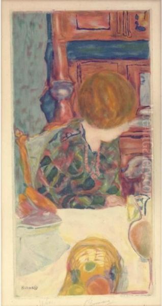 La Femme Au Chien, By Jacques Villon Oil Painting by Pierre Bonnard