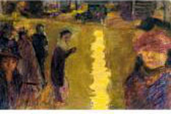 Scene De Rue, Paris Oil Painting by Pierre Bonnard