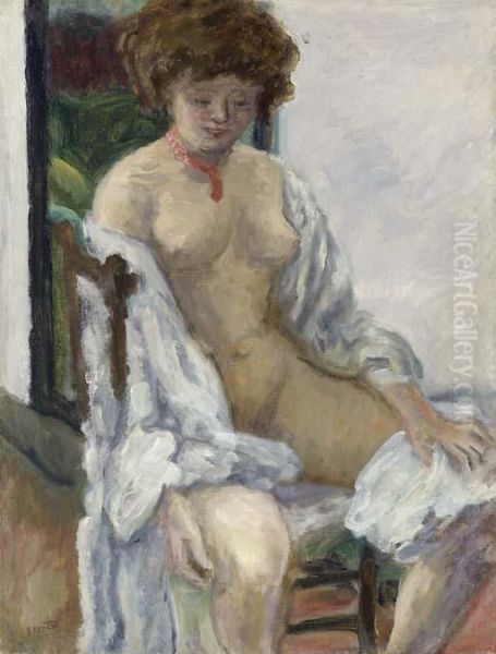 Nu Au Peignoir Oil Painting by Pierre Bonnard