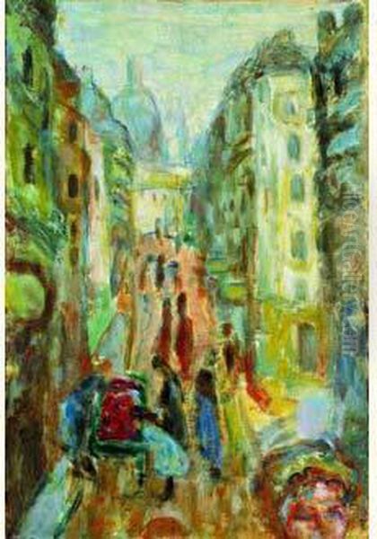 Paris, Rue Tholoze, Vers 1915 Oil Painting by Pierre Bonnard