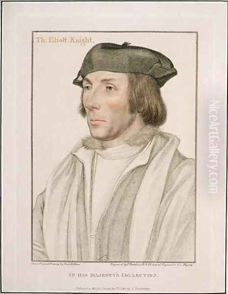 Sir Thomas Elyot c 1490-1546 Oil Painting by Hans Holbein the Younger