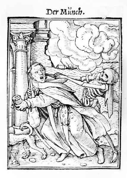 Death and the Mendicant Friar Oil Painting by Hans Holbein the Younger