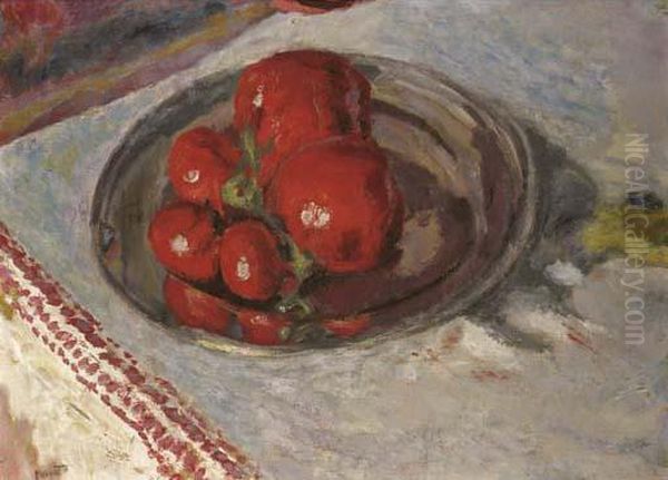 Tomates Oil Painting by Pierre Bonnard