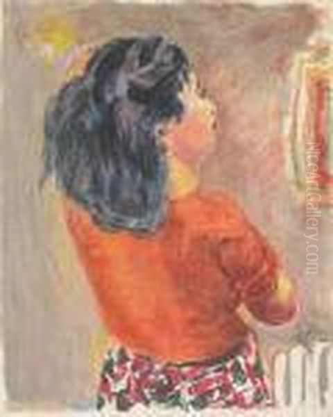 Jeune Fille Vue De Dos Oil Painting by Pierre Bonnard