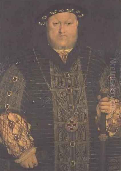 Portrait of King Henry VIII 1491-1547 Oil Painting by Hans Holbein the Younger