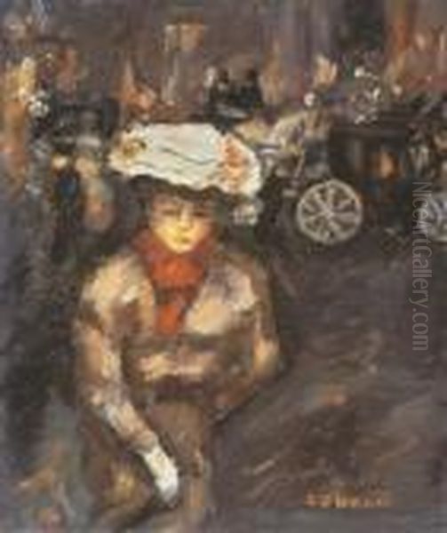 Jeune Fille Dans La Rue Oil Painting by Pierre Bonnard