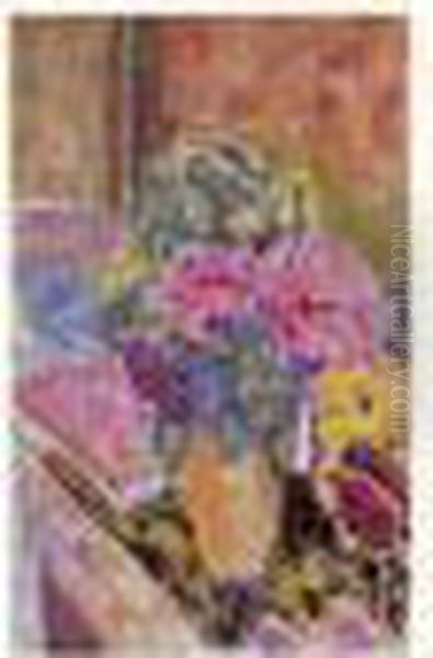 Vase De Fleurs Oil Painting by Pierre Bonnard