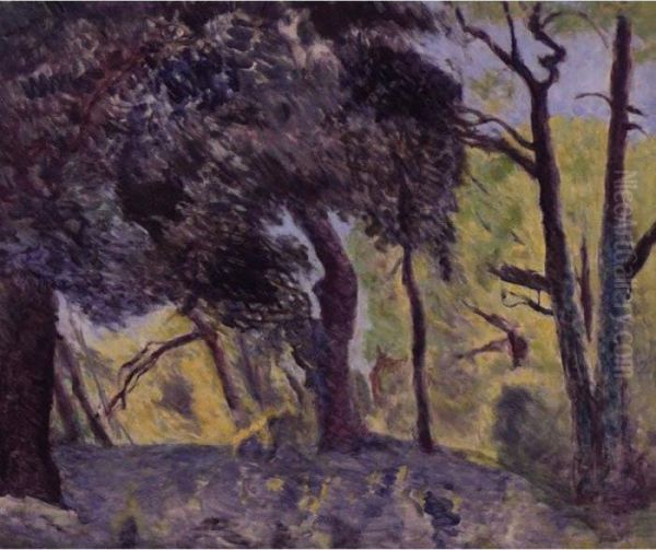 Sous-bois (esquisse) Oil Painting by Pierre Bonnard