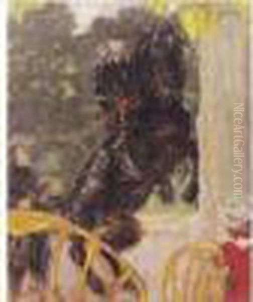 Le Cavalier Cabre, Vers 1894. Oil Painting by Pierre Bonnard