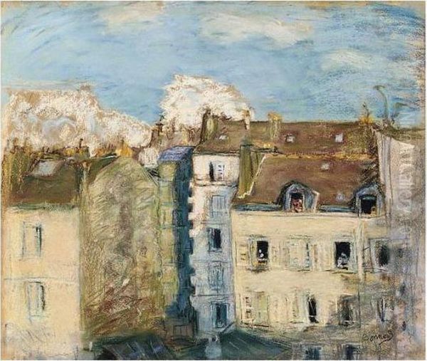 Immeubles A Montmartre Oil Painting by Pierre Bonnard