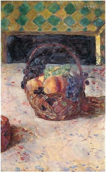 Raisins Noirs Et Peches Oil Painting by Pierre Bonnard