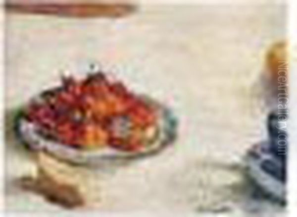 Assiette De Fraises Oil Painting by Pierre Bonnard