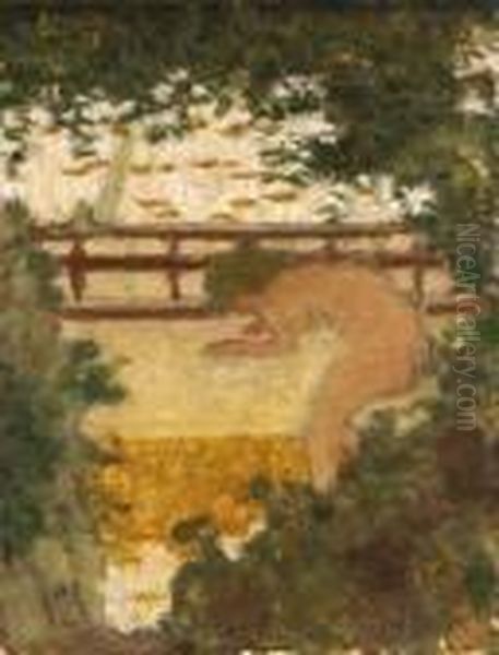 La Baignade [la Baignade Prs Du Bateau] Oil Painting by Pierre Bonnard