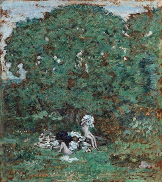 Paysage Bois Avec Femmes Se Baignant Oil Painting by Pierre Bonnard