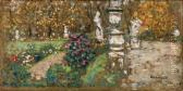 Le Jardin Des Tuileries Oil Painting by Pierre Bonnard