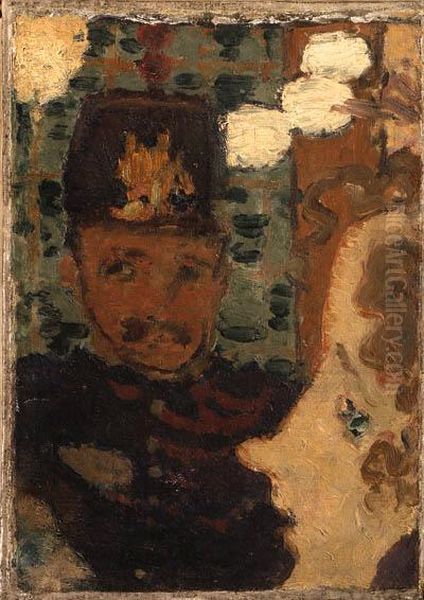 Militaire Et Blonde 
Oil On Canvas Oil Painting by Pierre Bonnard