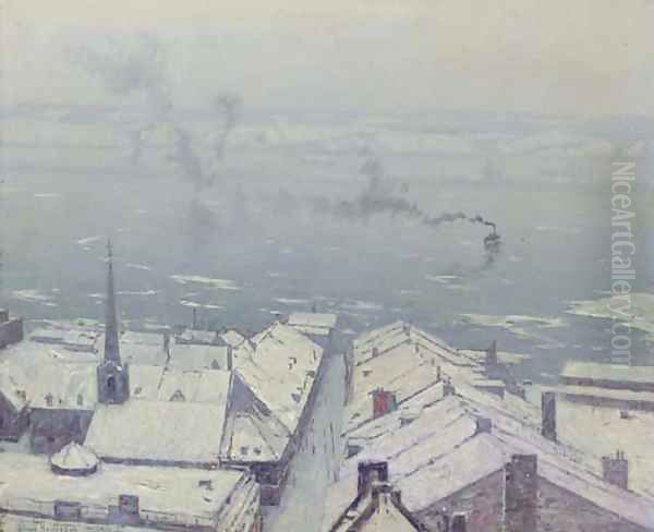 Lower Town, Quebec Oil Painting by Birge Harrison