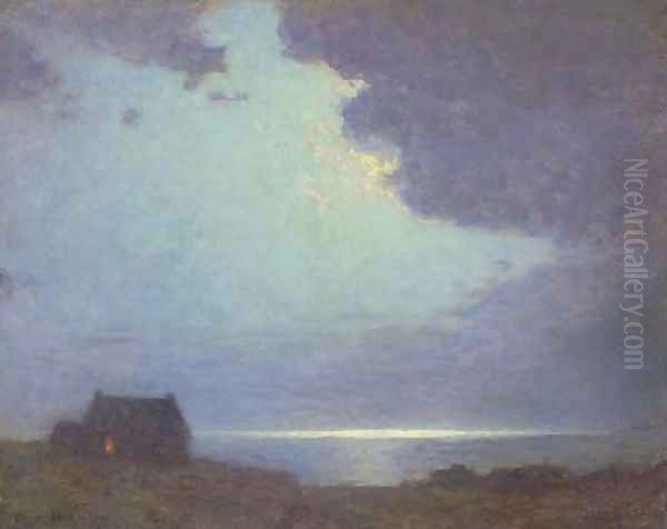 The Coast Guard's Hut Oil Painting by Birge Harrison