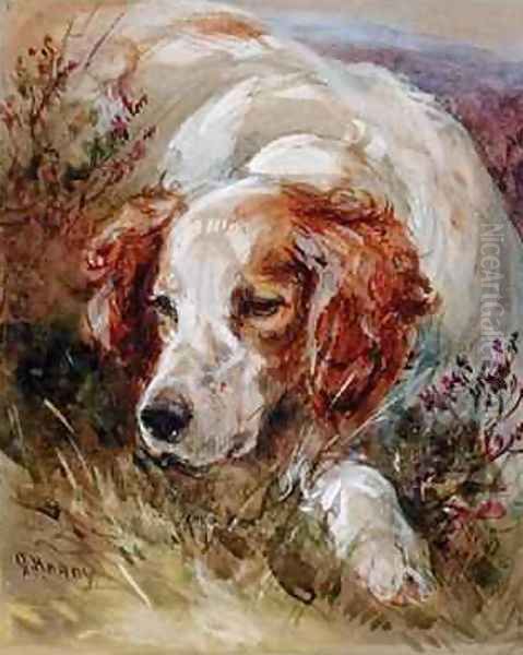 A Spaniel Oil Painting by James Hardy Jnr