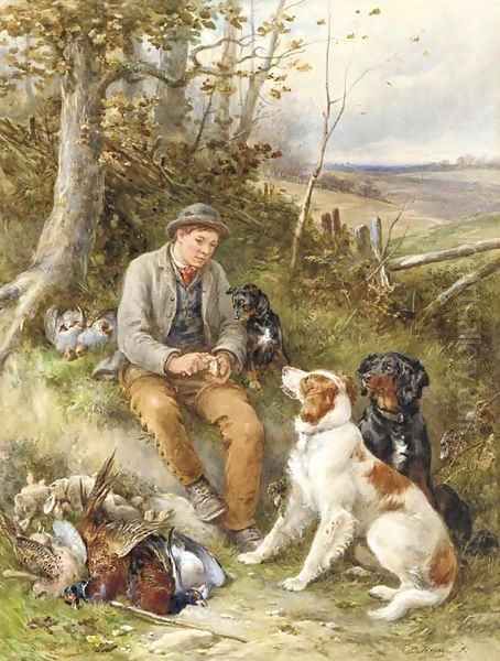 The Gamekeeper Oil Painting by James Hardy Jnr