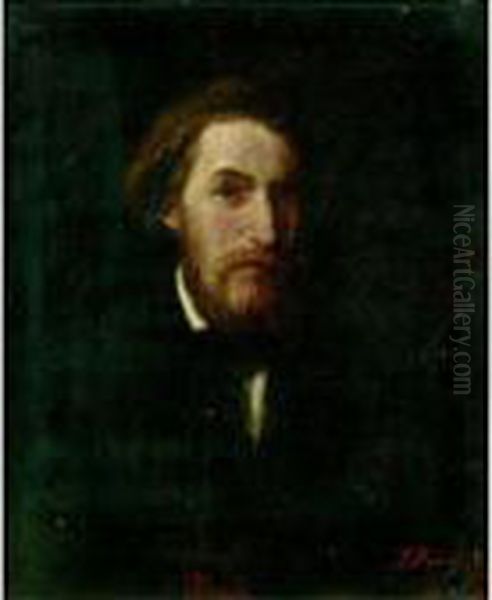 Portrait Presume D'alfred Bruyas Oil Painting by Francois Bonvin