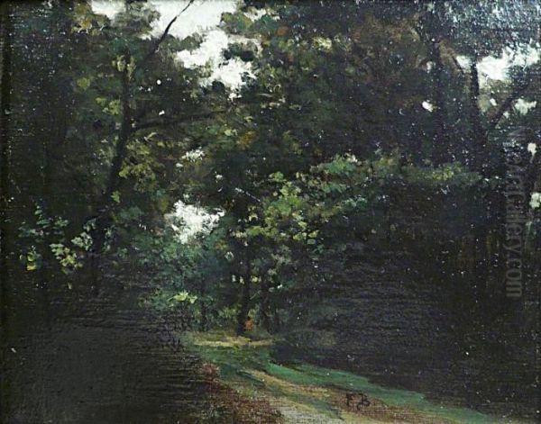 Les Neuf Routes (foret De St-germain) Oil Painting by Francois Bonvin