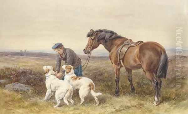 Out on the moors Oil Painting by James Hardy Jnr