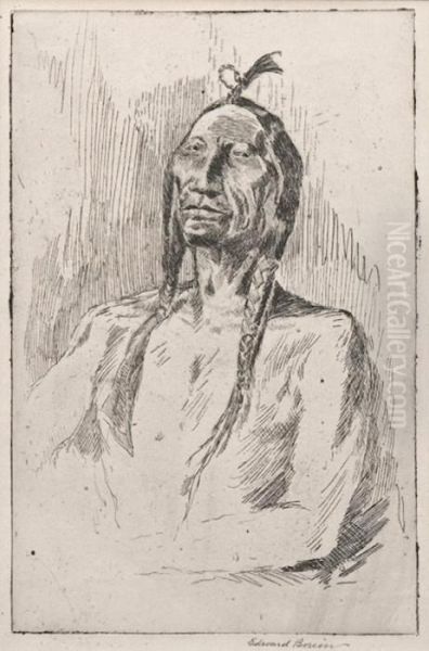 The Blackfoot Warrior Oil Painting by John Edward Borein