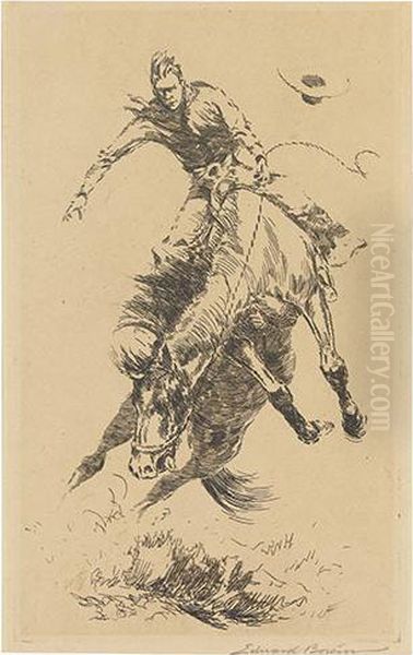 New Bucking Horse. Oil Painting by John Edward Borein