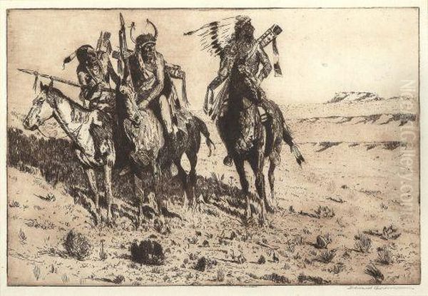 Sioux Chief (g#159) Oil Painting by John Edward Borein