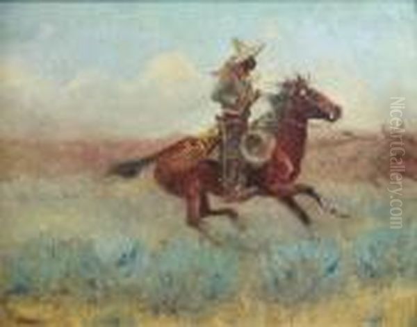 Taking A Ride Oil Painting by John Edward Borein