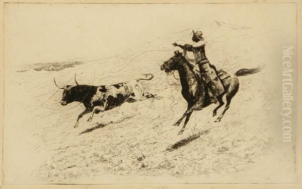 End Of The Race Oil Painting by John Edward Borein