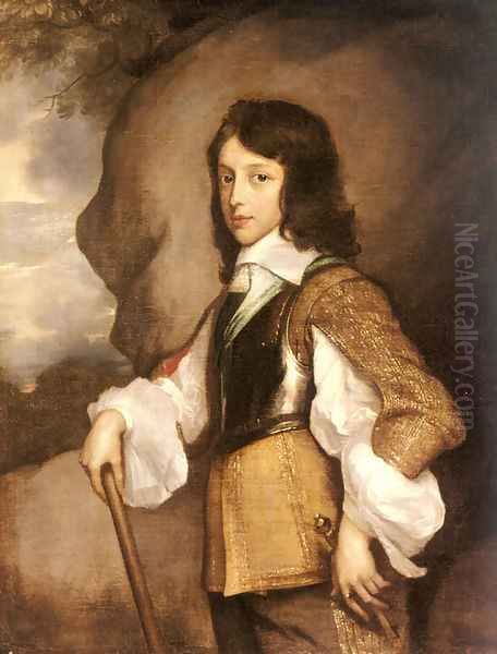 Portrait of Henry Stuart, Duke of Gloucester (1640-1660), When A Boy Oil Painting by Adriaen Hanneman