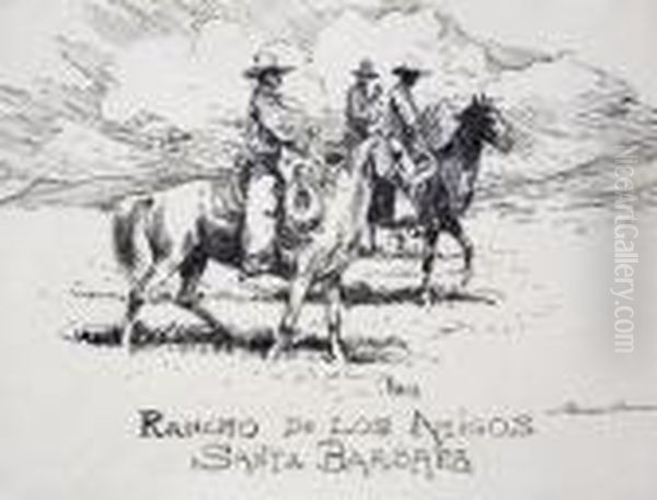 Rancho De Los Amigos, Santa Barbara Oil Painting by John Edward Borein