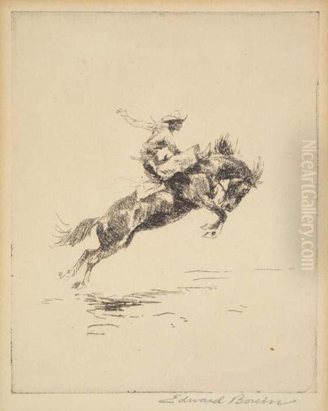 Buckaroo Oil Painting by John Edward Borein