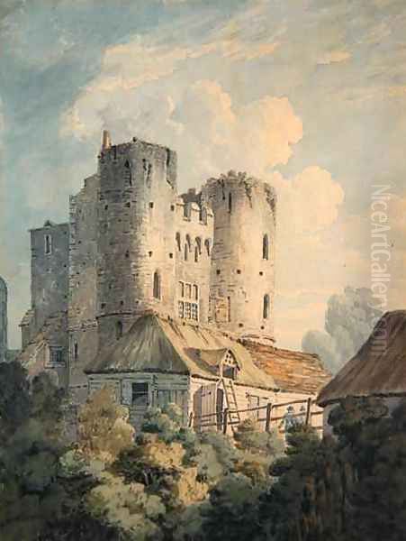 Saltwood Castle Oil Painting by Thomas Hearne