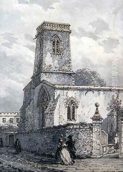 St Peter in the East Church Oil Painting by Thomas Hearne