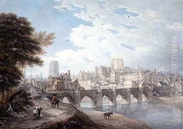 North East View of Durham Oil Painting by Thomas Hearne