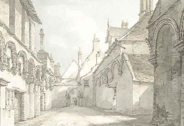 The infirmary chapel, Ely, looking East Oil Painting by Thomas Hearne