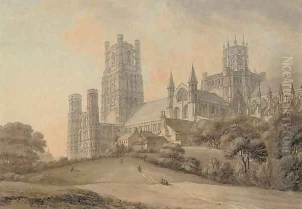 Ely Cathedral, Cambridgeshire Oil Painting by Thomas Hearne