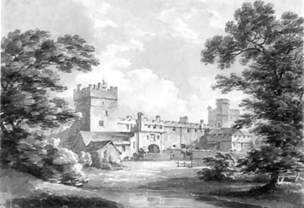 Naworth Castle, Cumberland Oil Painting by Thomas Hearne