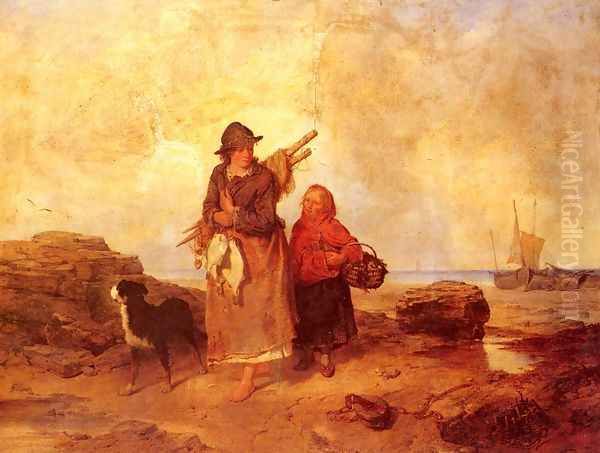 Fisherfolk Oil Painting by Isaac Henzell