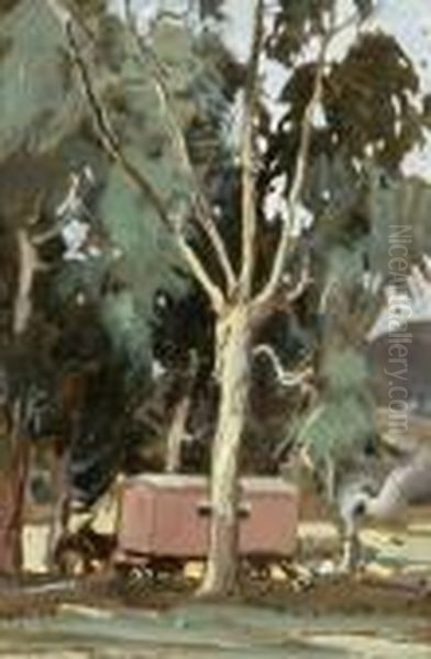 Eucalyptus Tree Oil Painting by Carl Oscar Borg