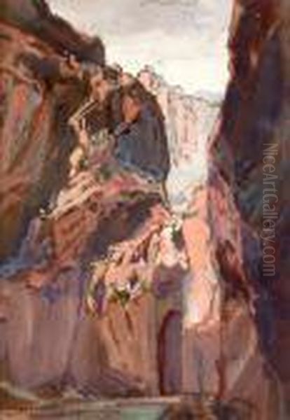 Canyon Walls Oil Painting by Carl Oscar Borg