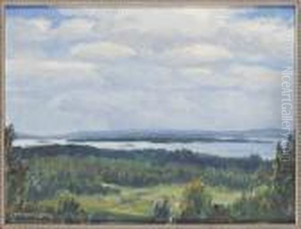 Utsikt Over Sjon Aminne Oil Painting by Carl Oscar Borg