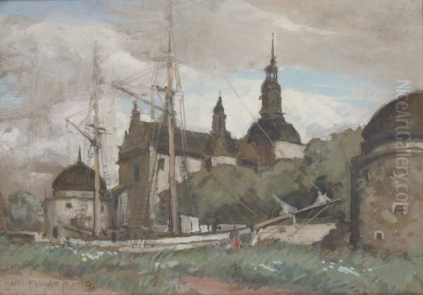 Vadstena Oil Painting by Carl Oscar Borg