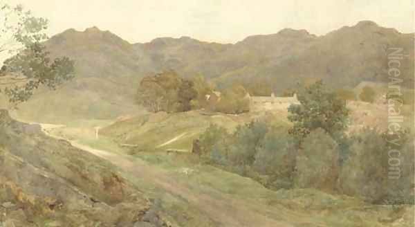 A view in the Lake District Oil Painting by Henry Holiday