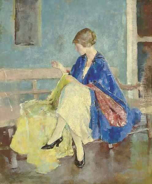 Blue Kimono Oil Painting by Charles Webster Hawthorne