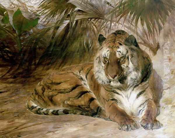 Tiger 2 Oil Painting by William Huggins