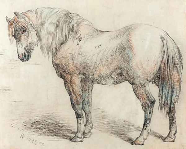 Study of a horse Oil Painting by William Huggins